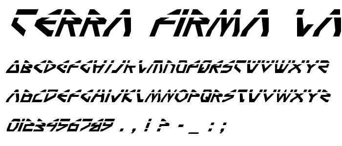 Terra Firma Laser Italic font